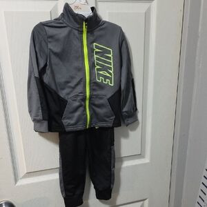 Nike Gray and Black Tracksuit with Volt Accents